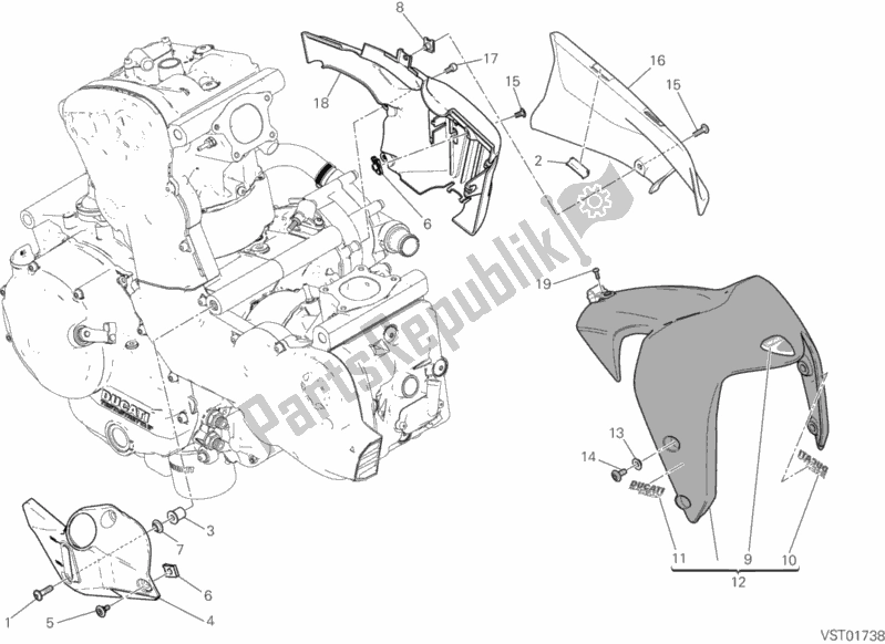 Tutte le parti per il Mezza Carenatura del Ducati Monster 821 Thailand 2018